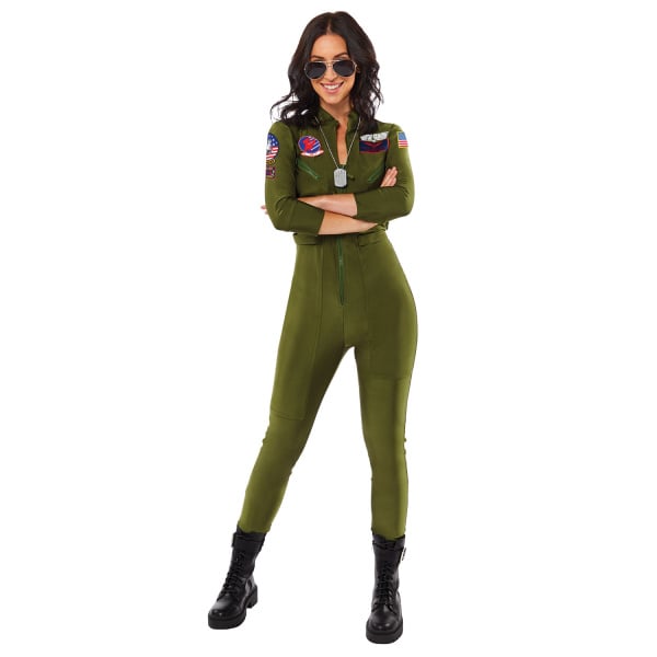 Adultes Costume Top Gun Jumpsuit Ladies