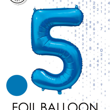 Ballon à figures bleu 5 ans Gloss 86cm