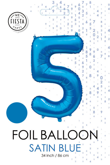Ballon à figures bleu 5 ans Gloss 86cm