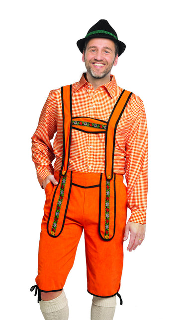 Lederhosen orange Hommes Johann Lang