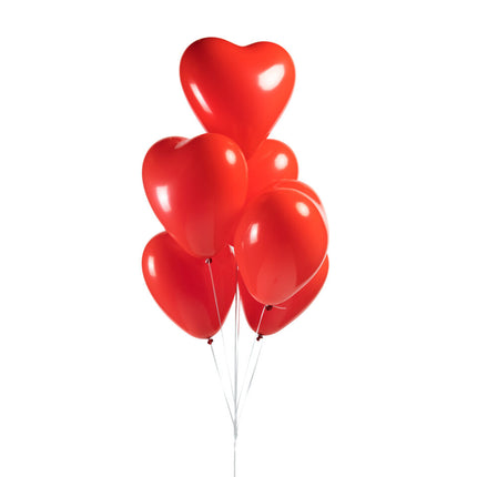 Ballons en forme de coeur rouge 30cm 6pcs