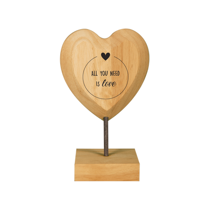 Coeur en bois All You Need Is Love