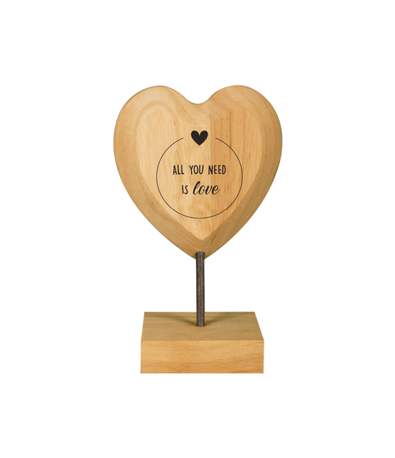 Coeur en bois All You Need Is Love