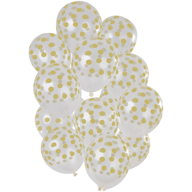 Ballons Dots Gold 30cm 15pcs