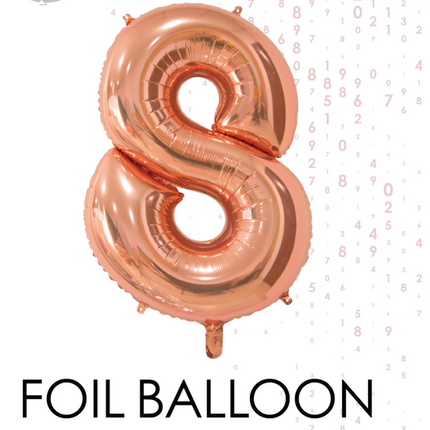 Ballon de baudruche Figure 8 Rose Gold 66cm