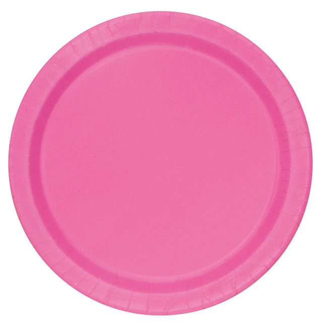 Assiettes Fuchsia Rondes 23cm 16pcs