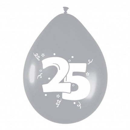 Ballons 25 Silver Party 30cm 6pcs