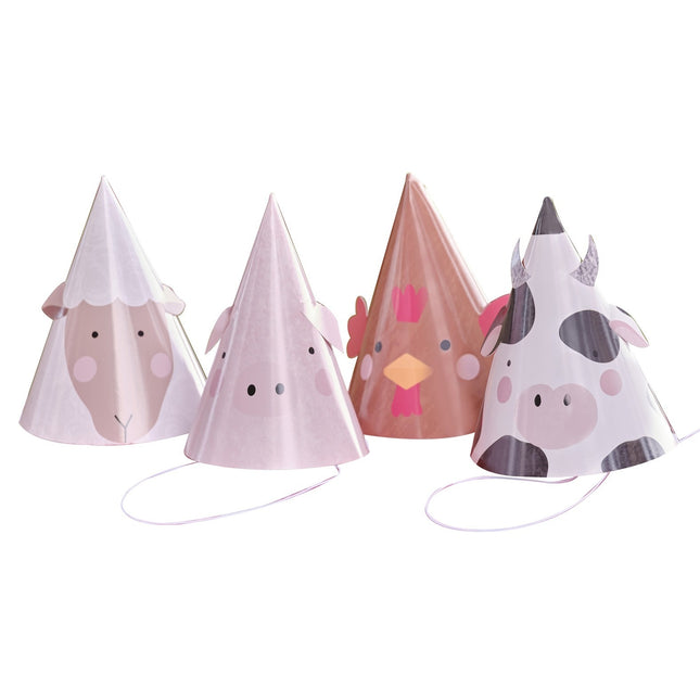 Chapeaux de fête Animaux 10cm 8pcs