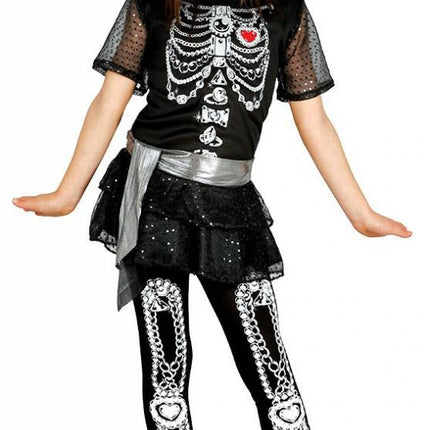 Costume d'Halloween Robe d'enfant Squelette Diamant