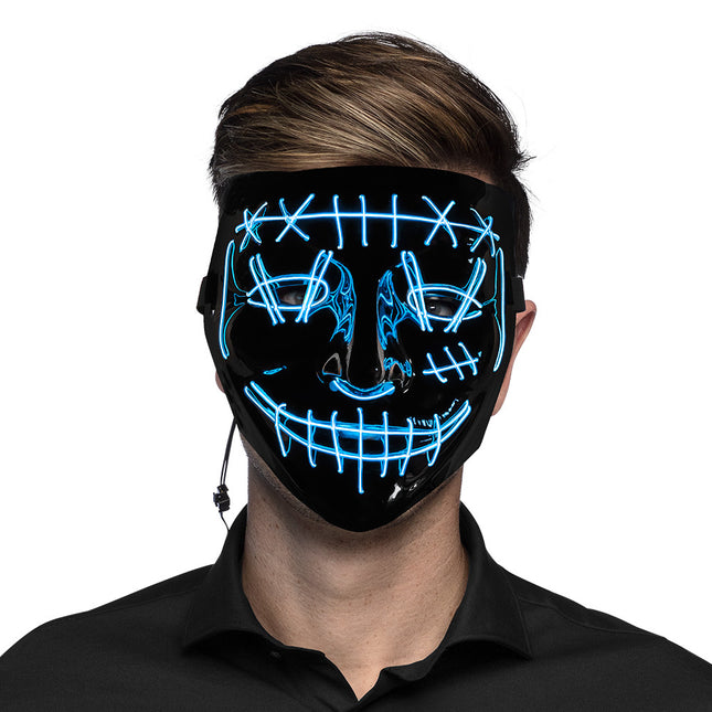 Halloween Masque Led Killer Smile Bleu