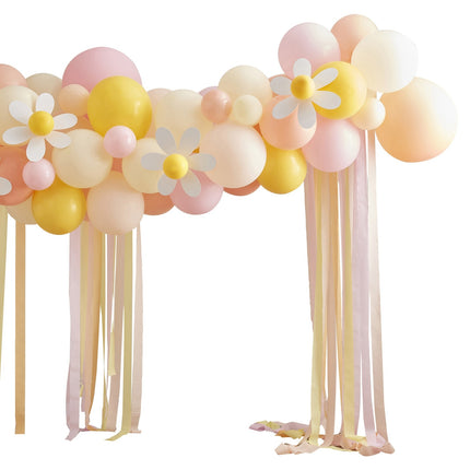 Arche de ballons Fleurs pastel