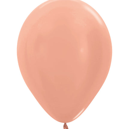 Ballons de baudruche Metallic Rose Gold 25cm 100pcs