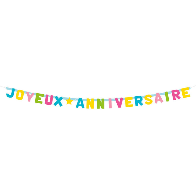 Guirlande de lettres Joyeux Anniversaire 200cm