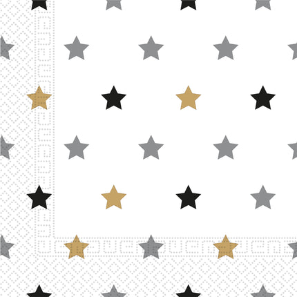 Serviettes d'anniversaire Milestone Stars 33cm 20pcs