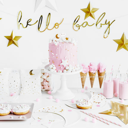 Guirlande de naissance Hello Baby Gold 70cm