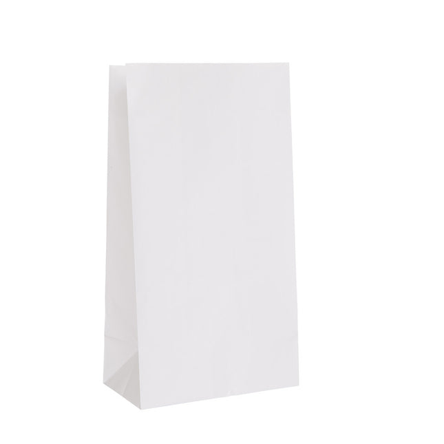 Sacs de fête blancs 25cm 12pcs