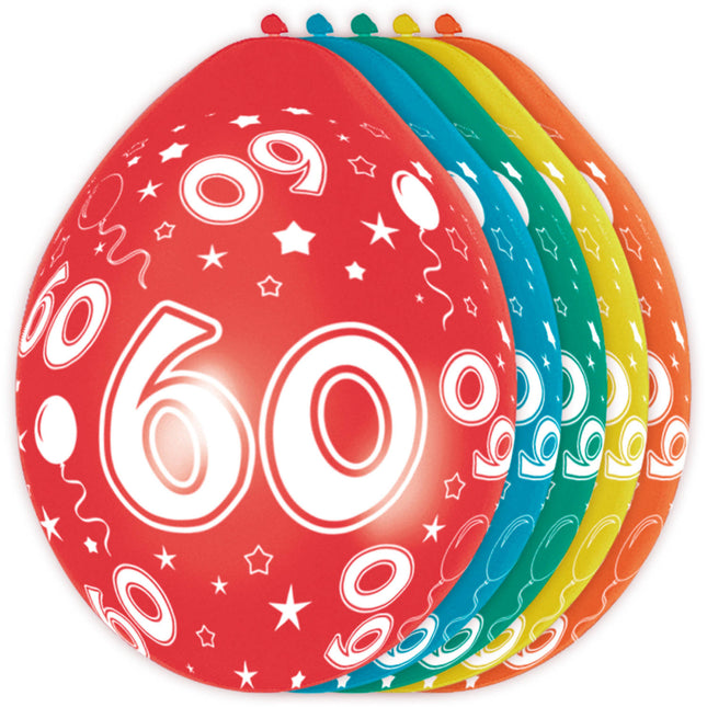 Ballons 60 Years Metallic 30cm 5pcs