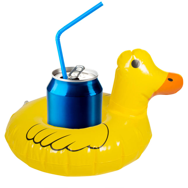 Canard en caoutchouc gonflable Porte-gobelet 20cm