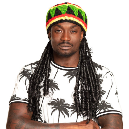 Chapeau rasta avec dreadlocks