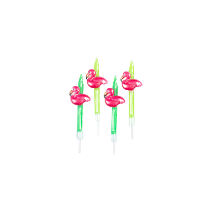 Bougies flamant rose 5.9cm 4pcs