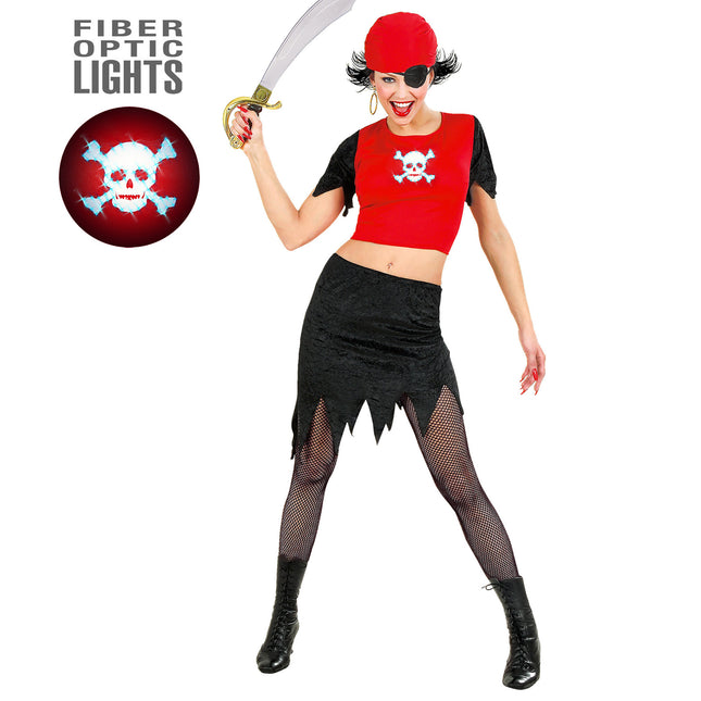 Costume de pirate Rouge Noir Dames