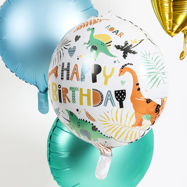 Ballon à l'hélium Happy Birthday Dino Vide 45cm