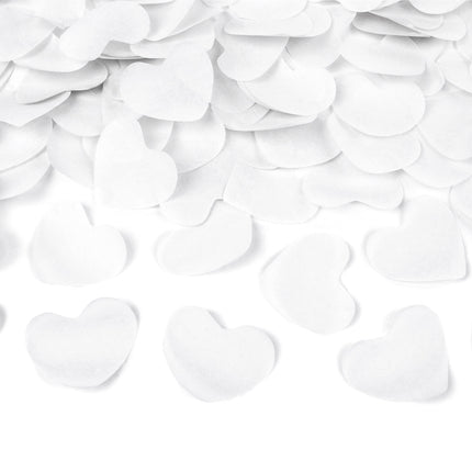 Confetti Cannon Hearts Blanc 80cm