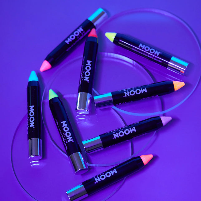 Moon Glow Neon UV Glitter Body Crayons Purple 3.2g