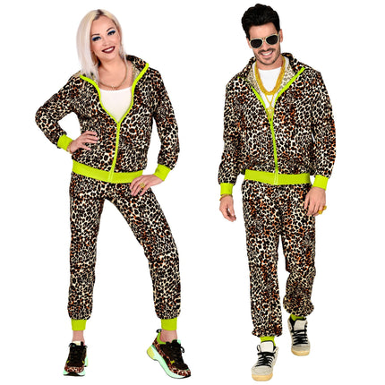 Tracksuit Neon 80S Faulty Leopard