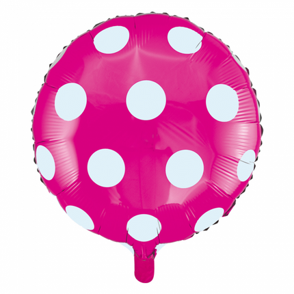 Ballon à l'hélium Dots Pink 45cm vide