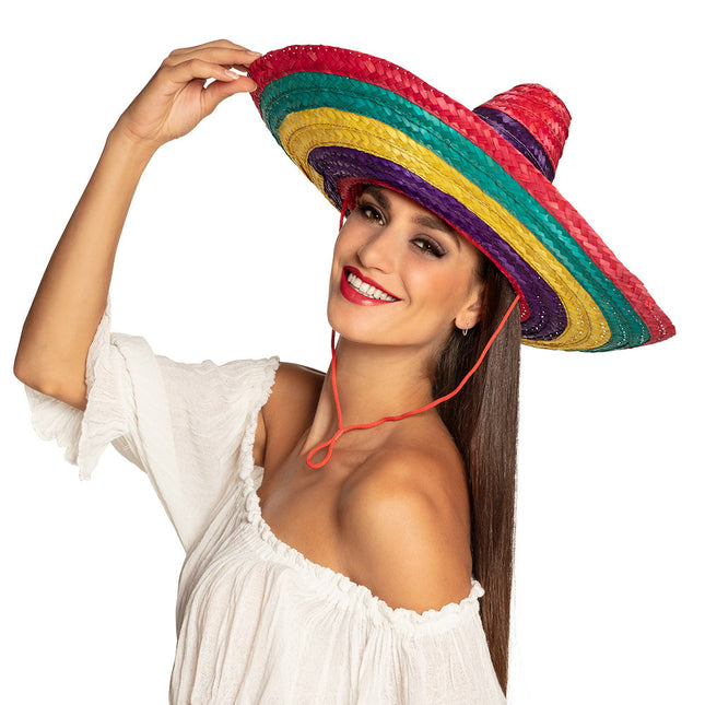 Sombrero coloré 49cm