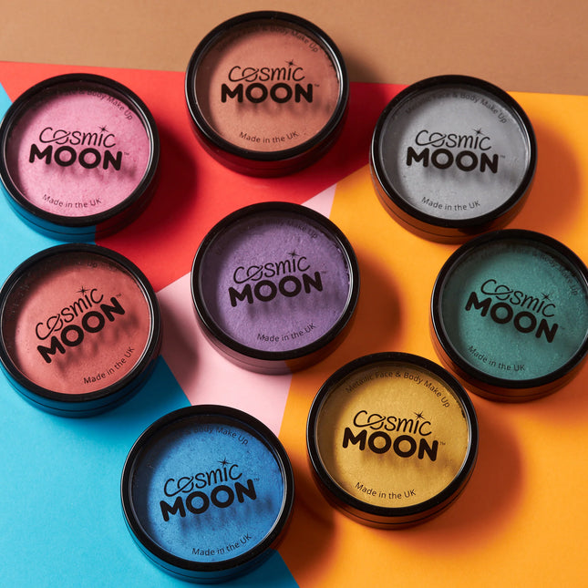 Cosmic Moon Metallic Pro Face Paint Cake Pots Gold 36g