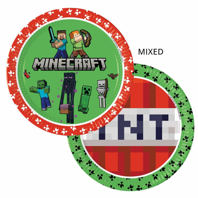 Assiettes Minecraft 23cm 8pcs