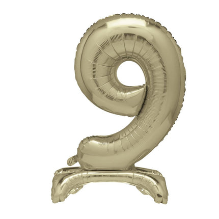 Ballon numéro d'or 9 ans avec standard 76cm