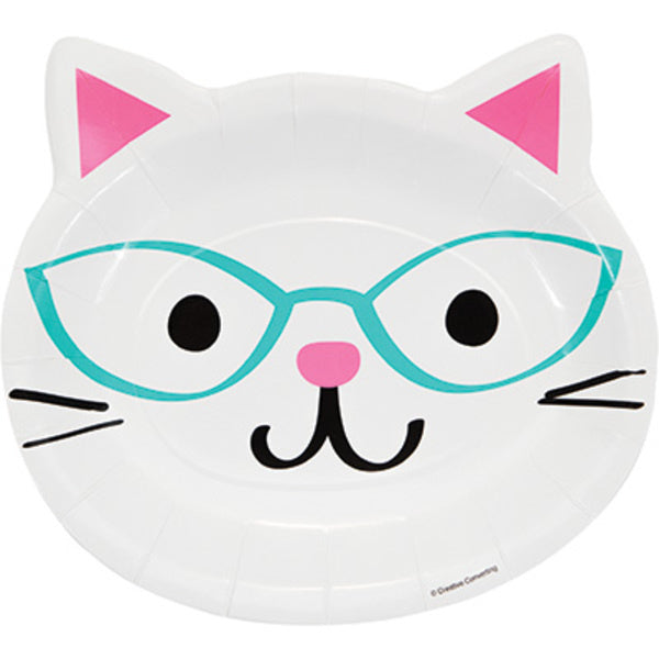 Assiettes colorées pour chats 23cm 8pcs