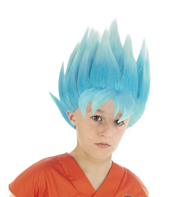 Perruque Goku Super Saiyan Enfant Bleu Dragon Ball Super