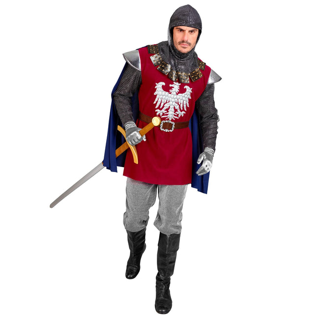 Costume de chevalier avec capuche pour homme