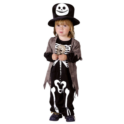 Costume de crâne d'Halloween Enfant 3/4 ans