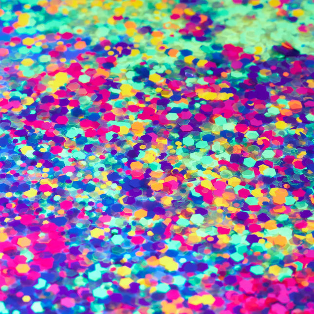 Moon Glow Neon UV Chunky Glitter Orange 3g