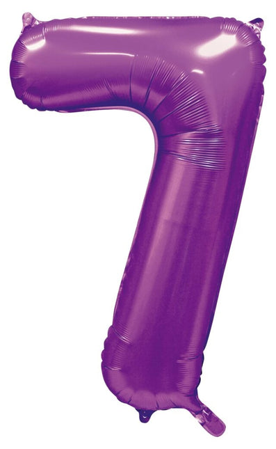 Ballon à figures violet 7 ans Gloss 86cm