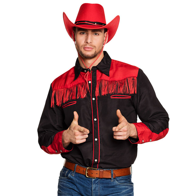 Chemise de cow-boy homme rouge