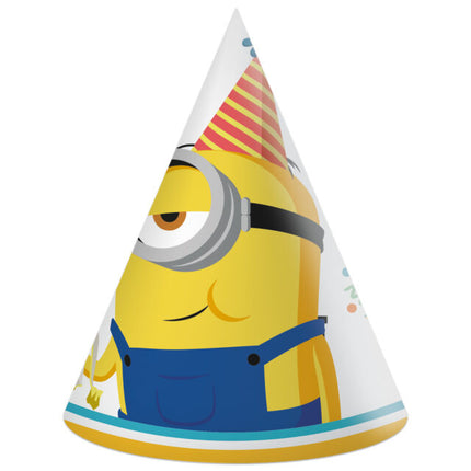 Chapeaux de fête Minions La montée de Gru 6pcs