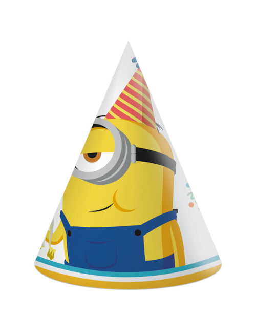 Chapeaux de fête Minions La montée de Gru 6pcs