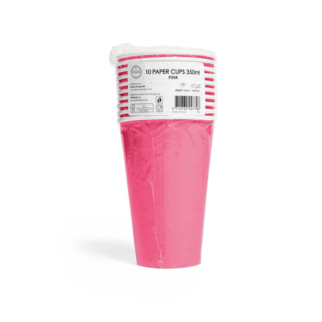 Gobelets Fuchsia en papier 350ml 10pcs