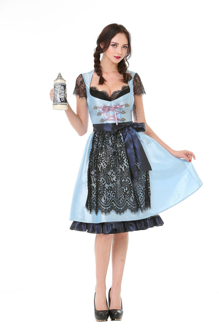 Robe Dirndl Oktoberfest Bleu clair