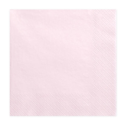 Serviettes de table rose pâle 30cm 20pcs