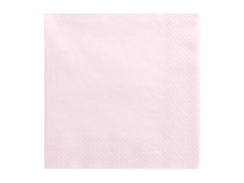 Serviettes de table rose pâle 30cm 20pcs