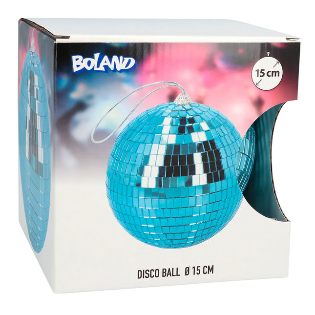 Discoball bleu 15cm