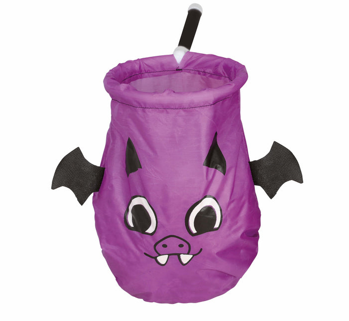 Sac à bonbons violet pour Halloween Chauve-souris