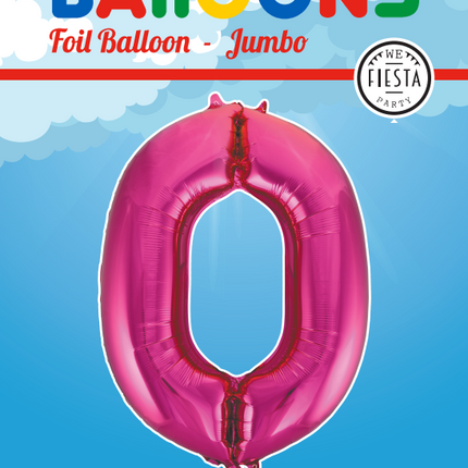 Ballon de baudruche Figure 0 Fuchsia XL 86cm vide